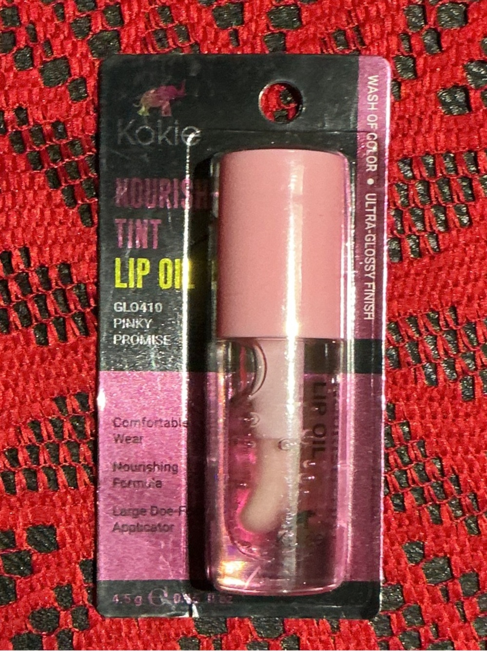 Kokie Pinky Promise Nourishing Tint Lip Oil — Soft Pink Shine